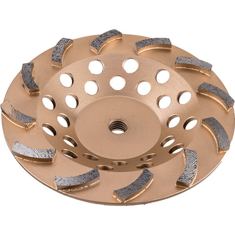 7" Diagonally Segmented Cupwheel ( Gold )